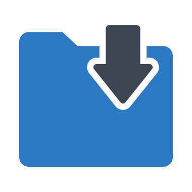 İndir klasör glif renk simgesi