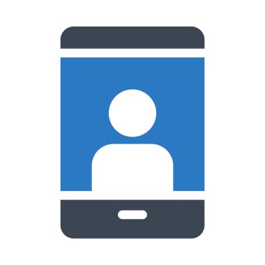 Mobil hesap glif renk simgesi