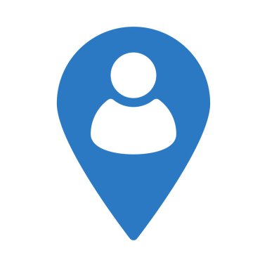 Kullanıcı konumu glif renk simgesi 