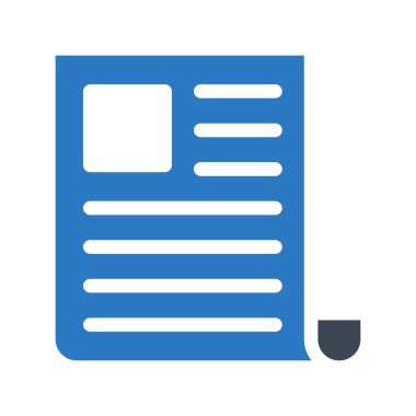 Gazete glif renk simgesi