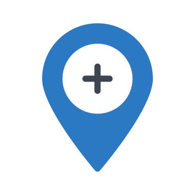 Yardım konum glif renk simgesi 