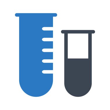 test tüpü glif renk simgesi