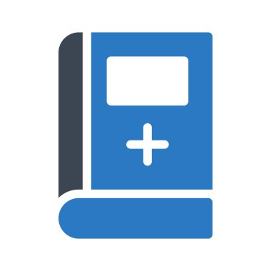 tıbbi kitap glif renk simgesi