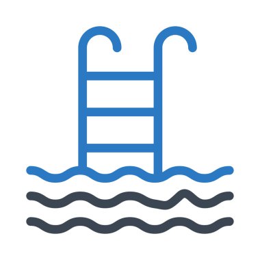 Yüzme Havuzu glif renk simgesi