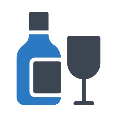 içki glif renk simgesi