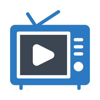 televizyon glif renk simgesi