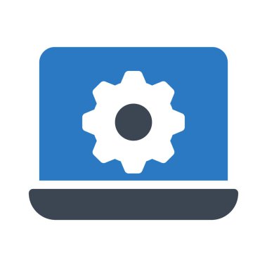 dizüstü bilgisayar ayarı glif renk simgesi