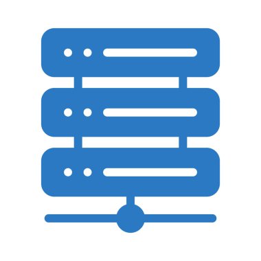 depolama sunucusu glif renk simgesi