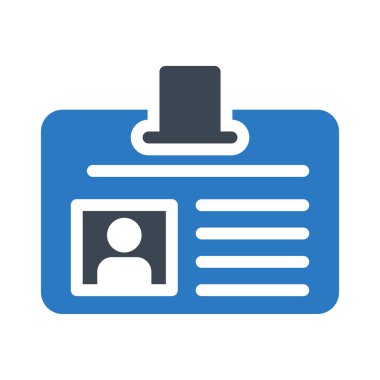 kimlik kartı glif renk simgesi