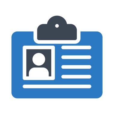 kimlik kartı glif renk simgesi