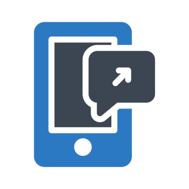 ileti glif renk simgesi göndermek