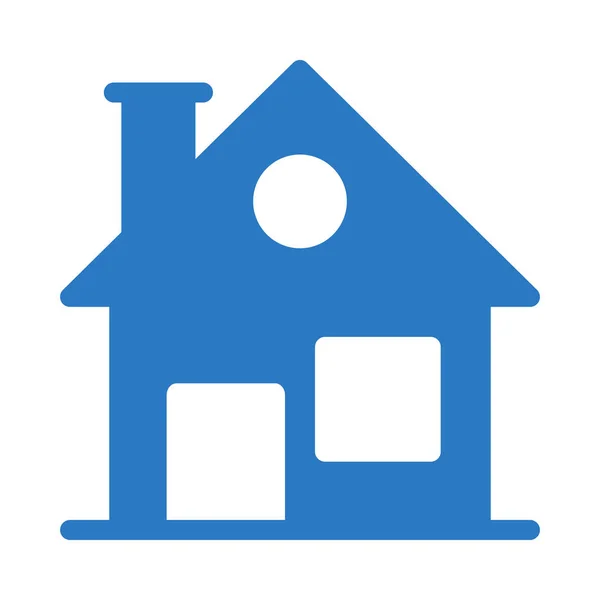 House Glyph Color Icon — Stock Vector