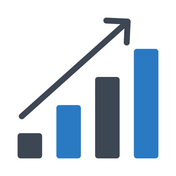 Grafik Glif Renk Simgesi Artırmak — Stok Vektör