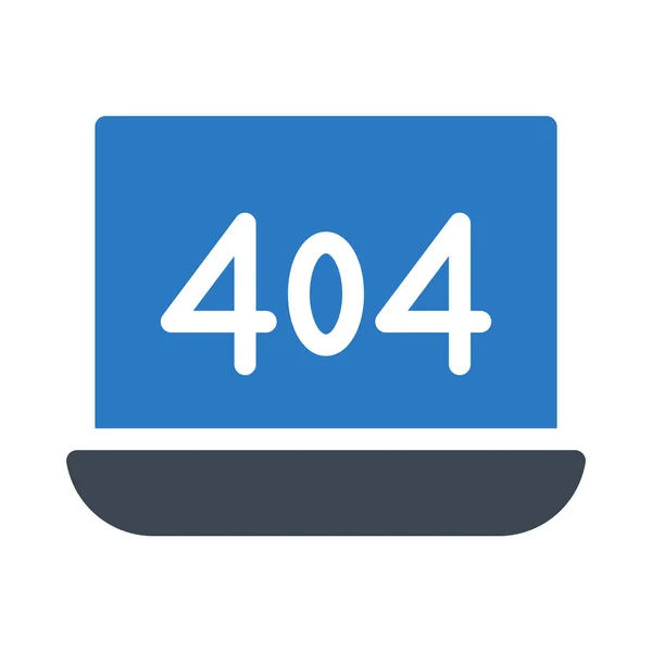 404 Icono Color Glifo — Vector de stock