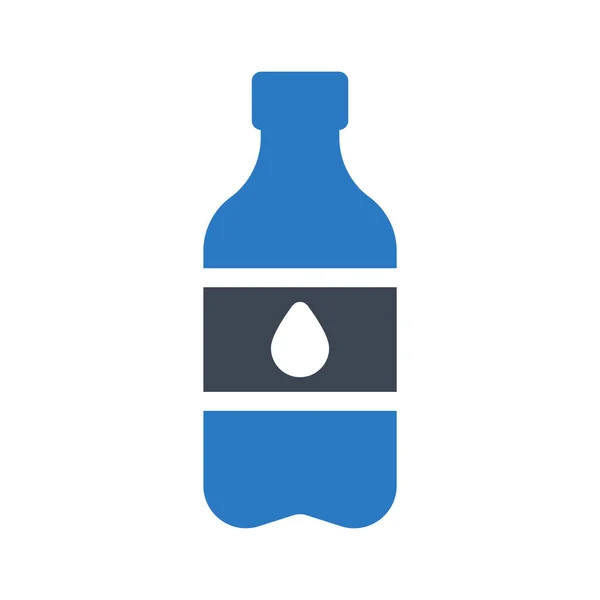 瓶子字形颜色图标 — 图库矢量图片