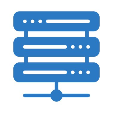 depolama sunucusu glif renk simgesi