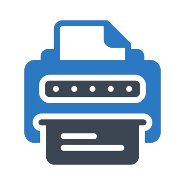 Yazıcı glif renk simgesi