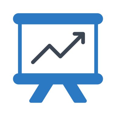 Online analizi grafik glif renk simgesi