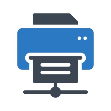 Faks paylaşımı glif renk simgesi