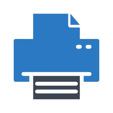 Yazıcı glif renk simgesi