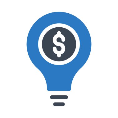 para birimi fikri glif renk simgesi