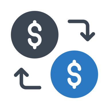 döviz Döviz Alım glif renk simgesi