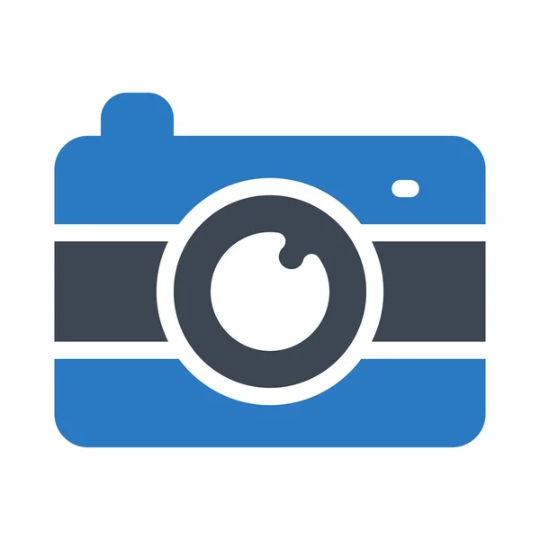 Camera Glyph Color Icon — Stock Vector