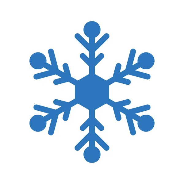 Sneeuwvlokken Glyph Kleur Pictogram — Stockvector