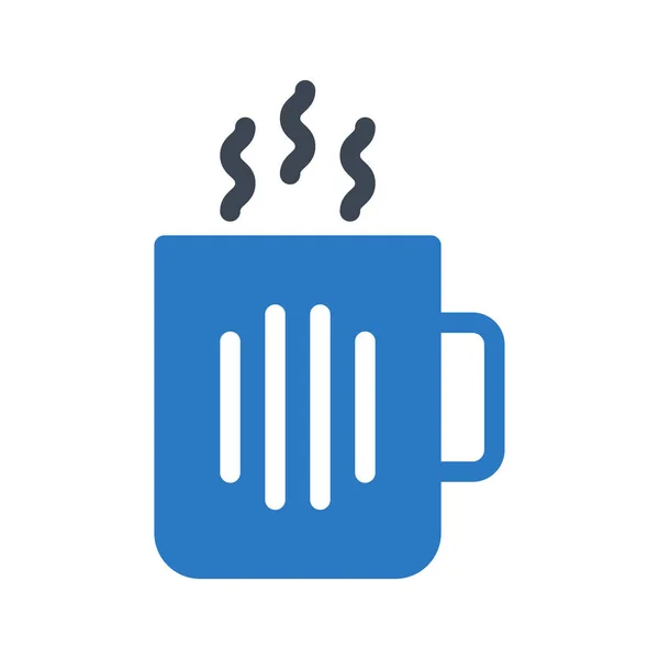 Koffie Glyph Kleur Pictogram — Stockvector