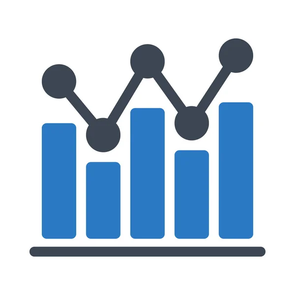 Analitikus Diagramok Karakterjel Szín Ikon — Stock Vector
