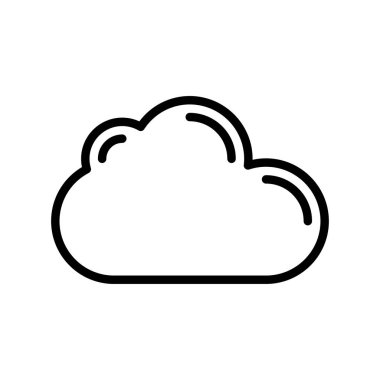 Bulut ince çizgi simgesi