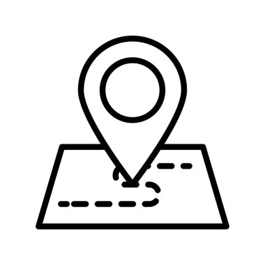 konum ince çizgi simgesi