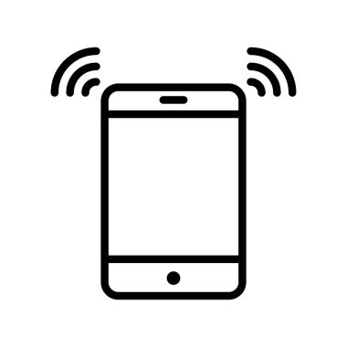 Telefon Kablosuz ince çizgi simgesi