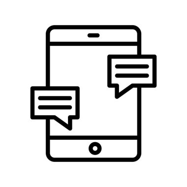 konuşma ince çizgi simgesi