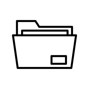 Klasör ince çizgi simgesi