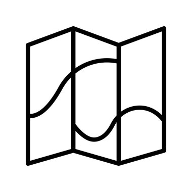 harita ince çizgi simgesi