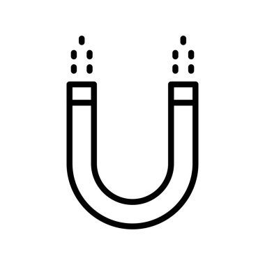 Mıknatıs ince çizgi simgesi