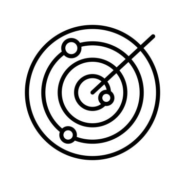 Radar ince çizgi simgesi