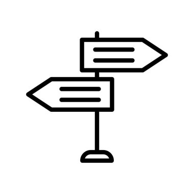 Yön panosu ince çizgi simgesi