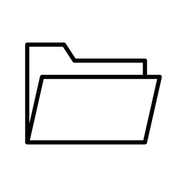 Klasör ince çizgi simgesi