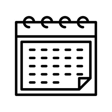 Takvim ince çizgi simgesini