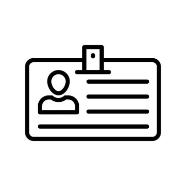 id kart ince çizgi simgesi