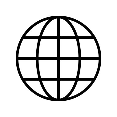 Dünya ince çizgi simgesi