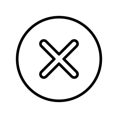 çapraz ince çizgi simgesi