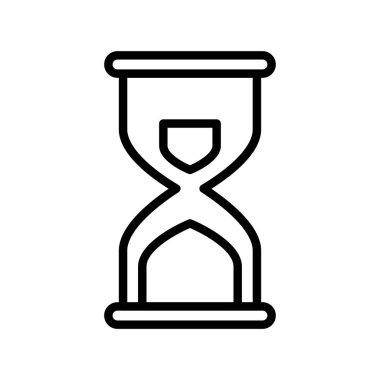 kum saati ince çizgi simgesi