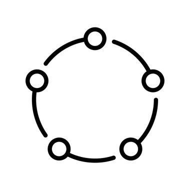 bağlantı ince çizgi simgesi