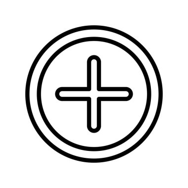 artı ince çizgi simgesi