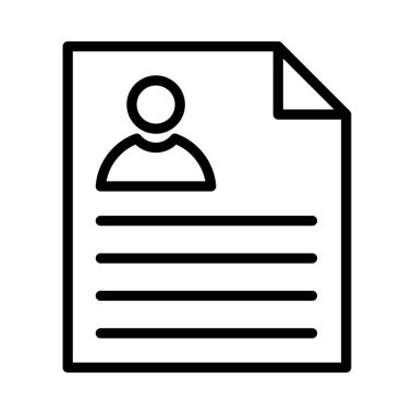 CV ince çizgi simgesi
