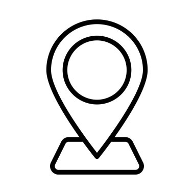 konum ince çizgi simgesi