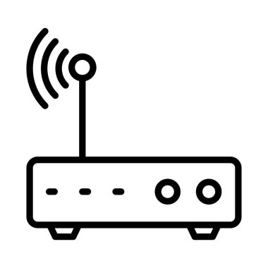 Modem ince çizgi simgesi